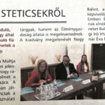 A Történetek a majorból című kifestőkönyv bemutatója, Georgikon Majormúzeumban Keszthelyen, cikk a Balatoni Krónika újságban - Kiss-Molnár Éva, Művészlabor