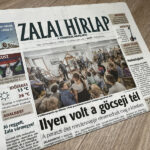 A Göcseji tél című kifestőkönyv bemutatója, kiállítás a Göcseji Tudásközpontban, cikk a Zalai Hírlap címlapján - Kiss-Molnár Éva, Művészlabor
