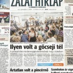 A Göcseji tél című kifestőkönyv bemutatója, kiállítás a Göcseji Tudásközpontban, cikk a Zalai Hírlap címlapján - Kiss-Molnár Éva, Művészlabor
